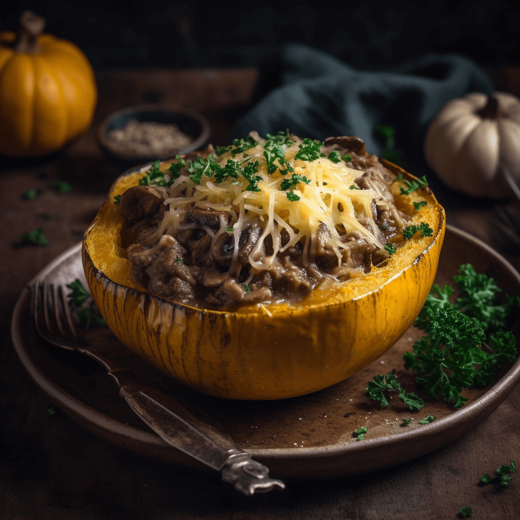 Ragoût de Bœuf et Champignons avec Courge Spaghetti